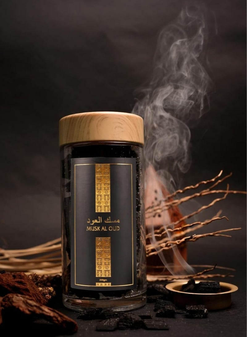 سيميكول مسك مسك العود معطر - عود بخور شرقي نقي 100٪ | 220 جرام رائحة طويلة الأمد خالية من الدخان | رائحة طبيعية منعشة | البخور العربي للمنزل والتأمل - Image 1