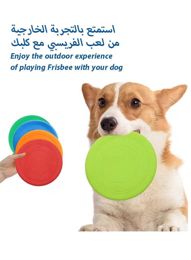 Dog Soft Frisbee Dog Rubber Frisbee Puppy Flyer Durable Dog Toy Faster Response Training Interactive Toy Small And Medium-Sized Dog Light Floating Saucer 1 pcs (Green) - Image 2