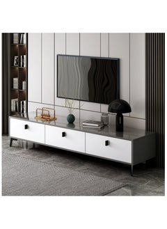 HXDream Tv Table,TV Table Stand With Three Cabinet Doors 120 X 30 X 40 CM,For Living Room, Reception Room  - Image 1
