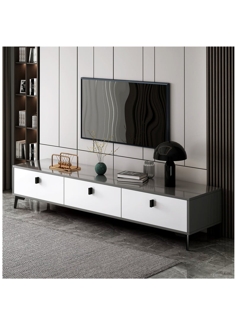 HXDream Tv Table,TV Table Stand With Three Cabinet Doors 120 X 30 X 40 CM,For Living Room, Reception Room  - Image 1