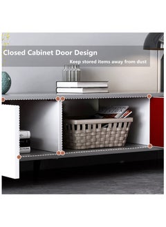 HXDream Tv Table,TV Table Stand With Three Cabinet Doors 120 X 30 X 40 CM,For Living Room, Reception Room  - Image 3
