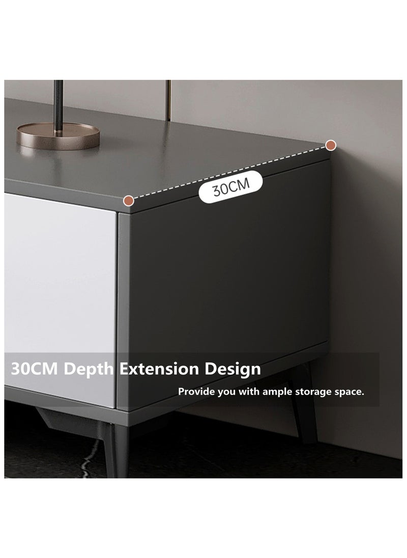 HXDream Tv Table,TV Table Stand With Three Cabinet Doors 120 X 30 X 40 CM,For Living Room, Reception Room  - Image 4