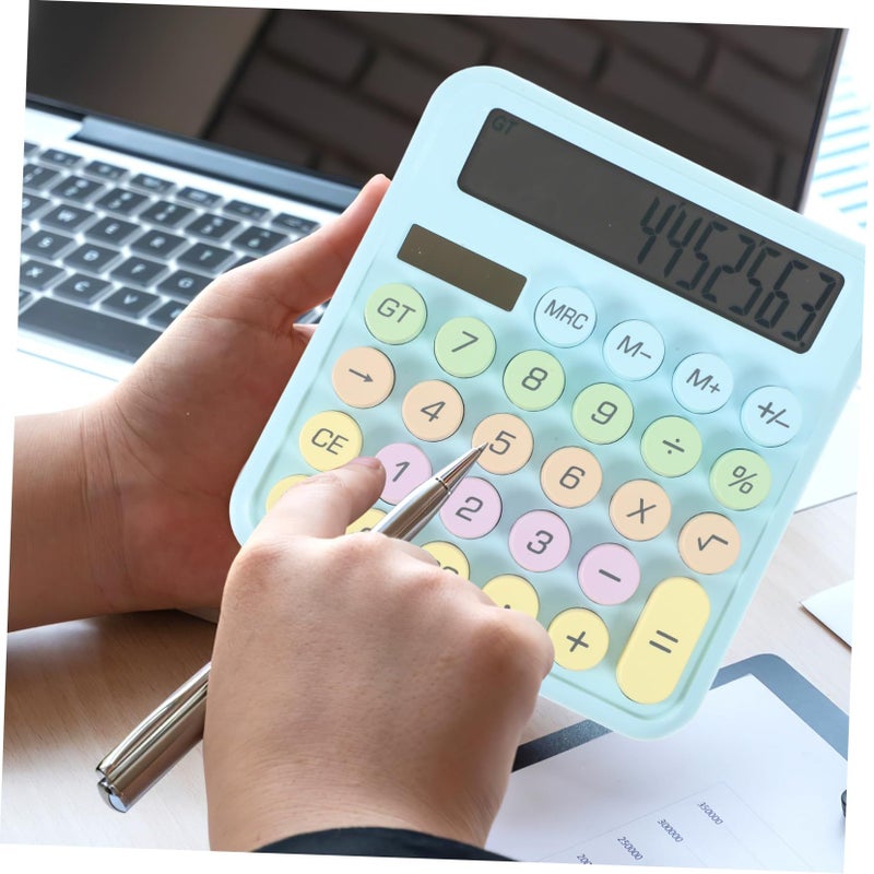 Sky Blue Mechanical Keyboard Calculator for Students and Office Workers Vibrant Colors - Image 5