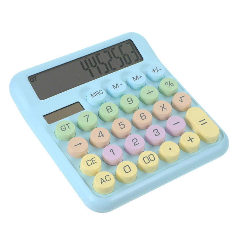 Sky Blue Mechanical Keyboard Calculator for Students and Office Workers Vibrant Colors - Image 2