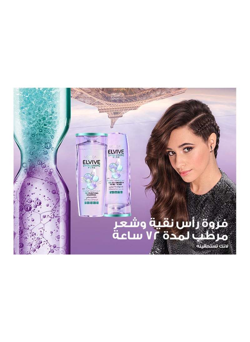 L'OREAL PARIS - Elvive Hyaluron Pure Purifying Shampoo for Oily Hair 400ML - Image 1