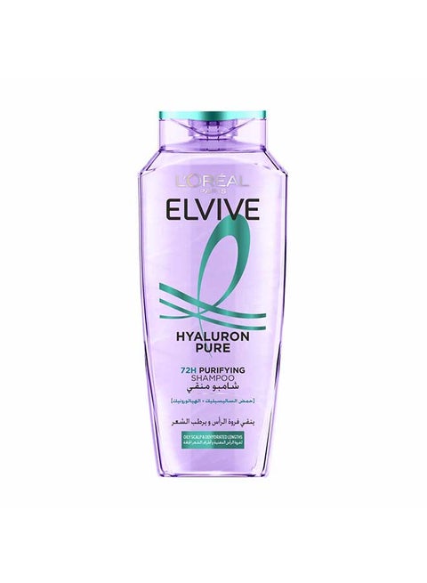 Elvive Hyaluron Pure Purifying Shampoo for Oily Roots And Dehydrated Length 400 ML