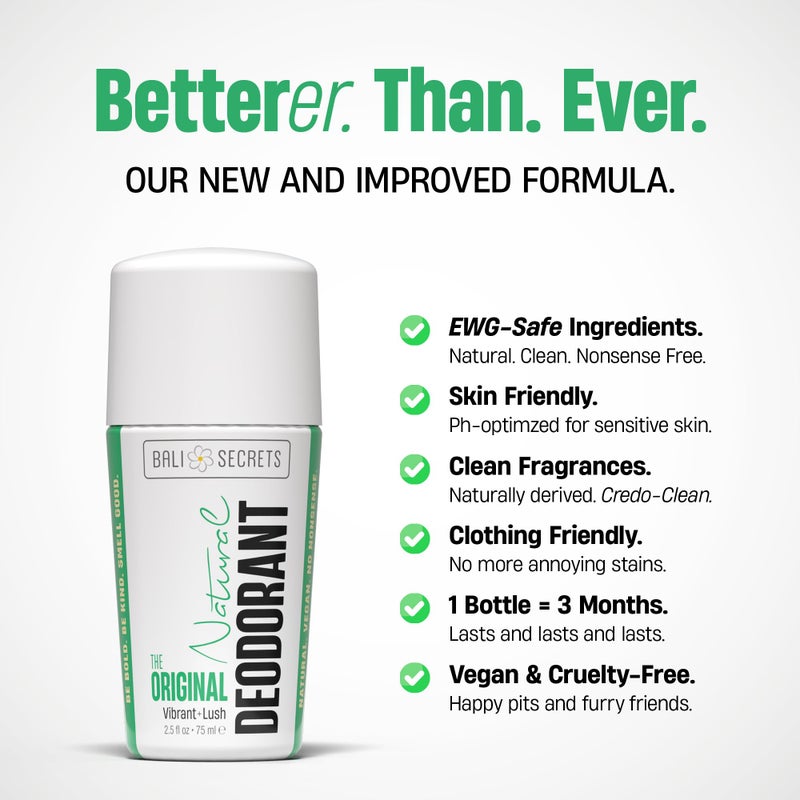 Bali Secrets Natural Deodorant for Women & Men. Nonsense Free. Clean Formula for Sensitive Skin. Strong & Reliable Odor Protection. No Synthetic Aluminum. Organic & Vegan [THE ORIGINAL] - Image 2