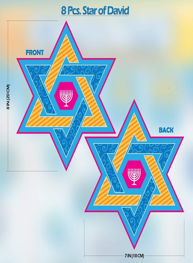 Izzy 'n' Dizzy Hanukkah Cutouts, Happy Hanukkah and Happy Chanukah Holiday Party Decoration (34 Piece) - Image 5