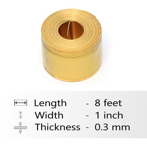 BRONGS Vastu Brass Strip | 1 INCH | Pack of 1 | Brass Strip for Vastu | Strip for Toilet Correction | Vastu Strip Remedy | Width-25mm, Thickness-0.3mm, Length-8 Feet Approx - Image 2