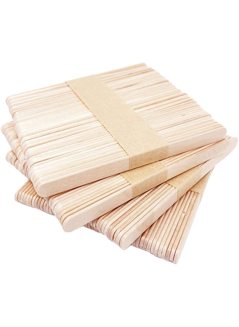 NQOOH 200 Pieces Ice Cream Sticks, Easy to Use Ice Cream Stick, Popsicle Stick Made of Natural Wood  - Image 2