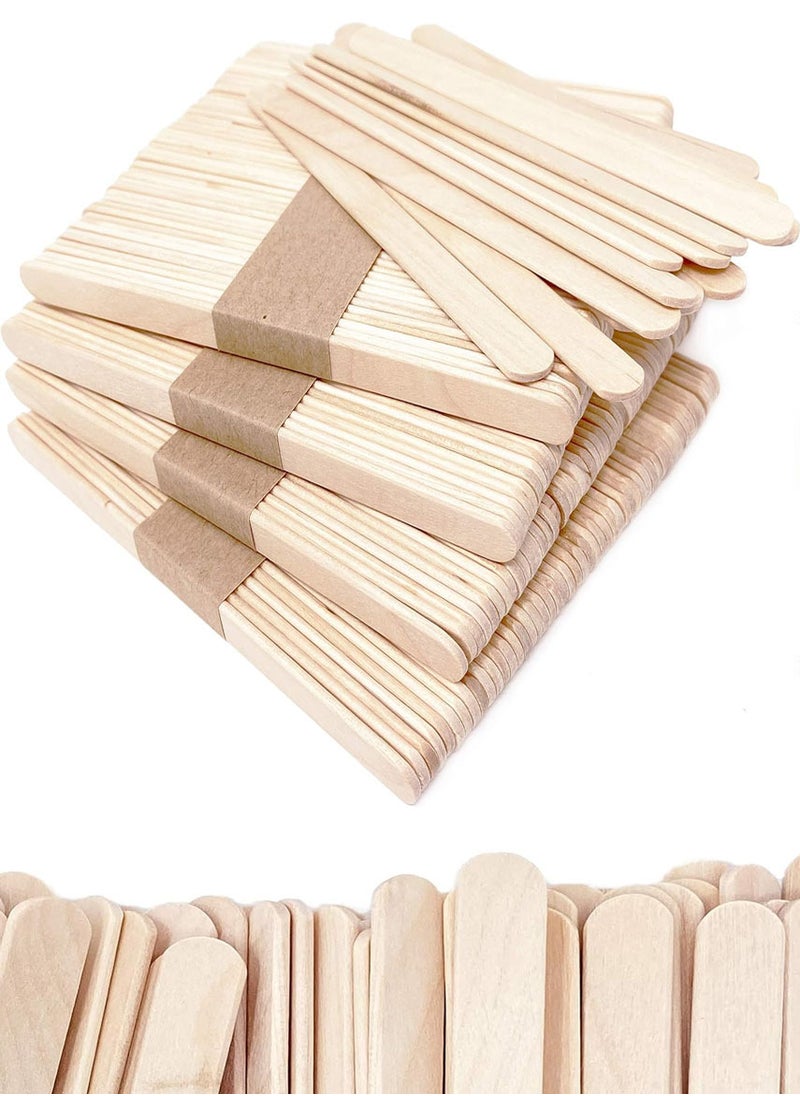 NQOOH 200 Pieces Ice Cream Sticks, Easy to Use Ice Cream Stick, Popsicle Stick Made of Natural Wood  - Image 1