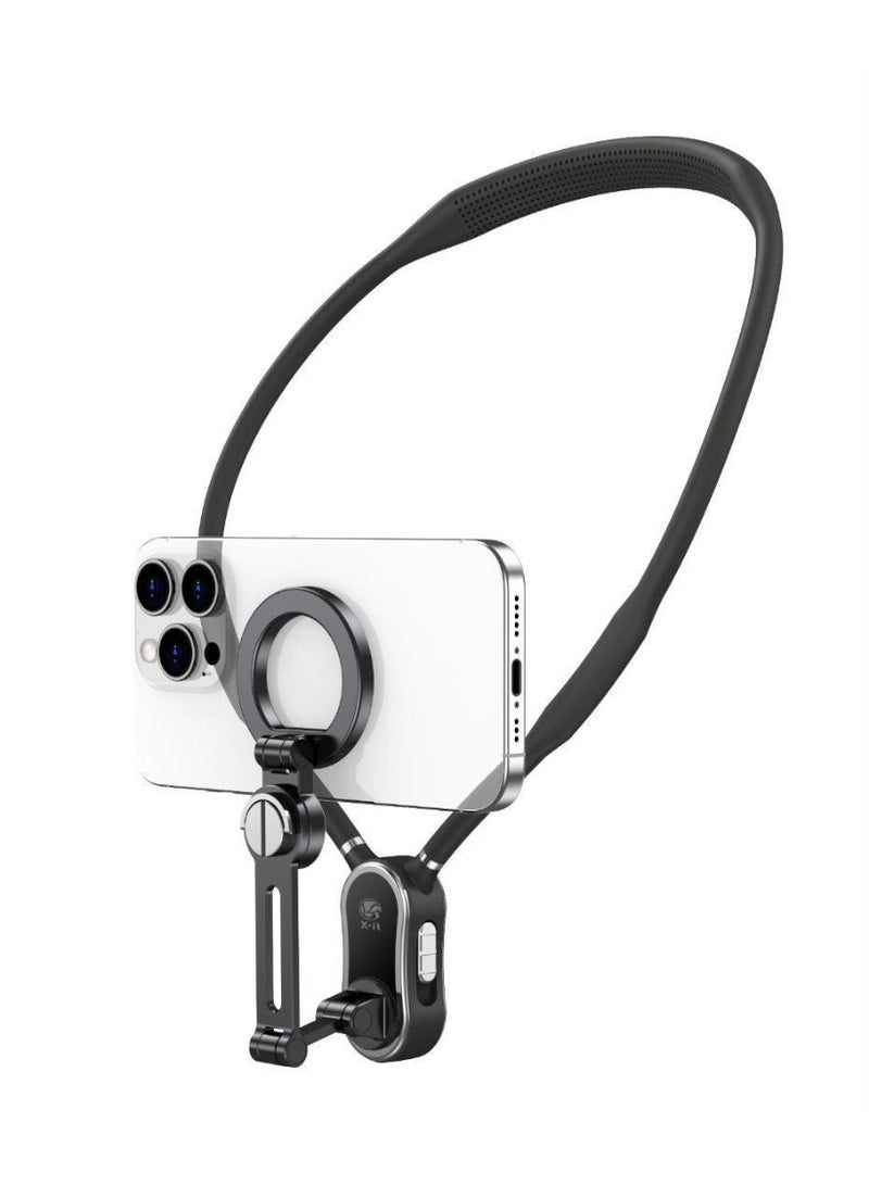 Dreamzon Magnetic Neck Mount For Phones, Cell Phone Holder Pov/Vlog Selfie Hand Free Chest Stand Strap Video Recording Iphone 15 14 13 12 Seires Android Phones - Image 2