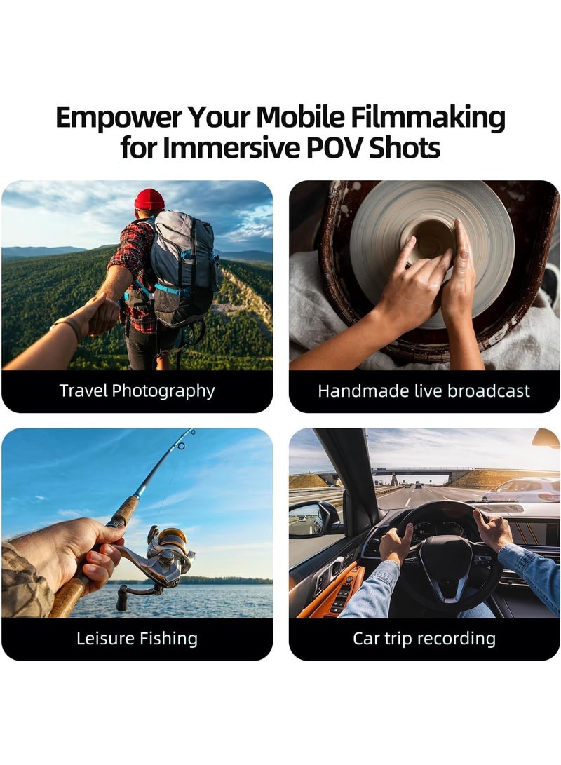 Dreamzon Magnetic Neck Mount For Phones, Cell Phone Holder Pov/Vlog Selfie Hand Free Chest Stand Strap Video Recording Iphone 15 14 13 12 Seires Android Phones - Image 3
