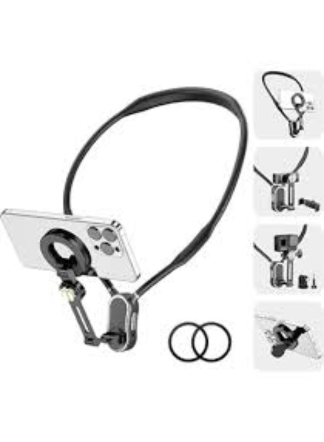 Dreamzon Magnetic Neck Mount For Phones, Cell Phone Holder Pov/Vlog Selfie Hand Free Chest Stand Strap Video Recording Iphone 15 14 13 12 Seires Android Phones - Image 1