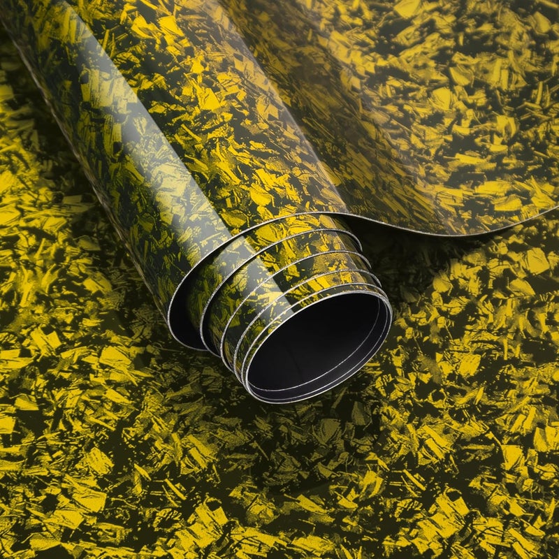 Foneso Forged Carbon Fiber Vinyl Wrap, Gloss Crushed Stone Car Wrap Vinyl Film Easy Installation with Air Release Technology Auto Car Sticker Decal Sheet - Image 1