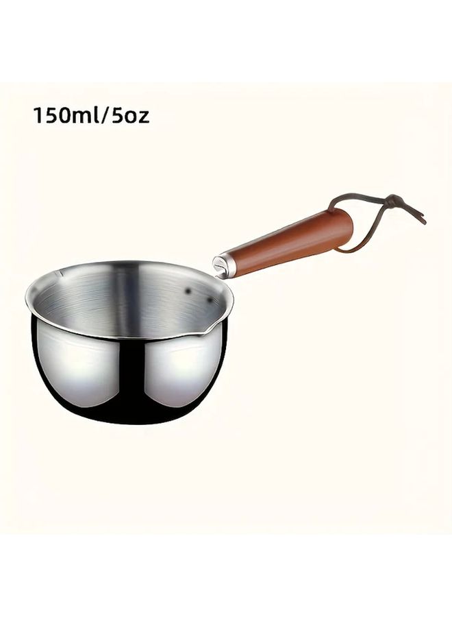 Large Stainless Steel Oil Pot with Spout for Melting Butter Chocolate and Cheese - Image 3