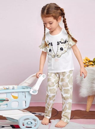 Toddler Girls Giraffe Print Tee & Pants PJ Set - pzsku/Z01A9674AF2BA98125638Z/45/_/1736865974/fa48b16c-25d4-4a52-ba59-16ff61fff92d