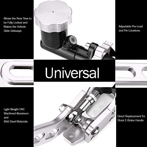 OSIAS ذراع فرامل اليد الهيدروليكية OSIAS من الألمنيوم E-Brake مجموعة تروس سباق فضية - Image 2