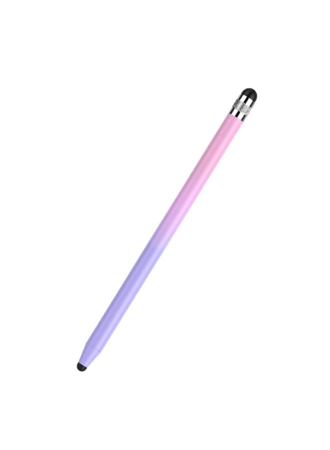 Dual-Head Gradient Universal Capacitive Stylus Pen For Mobile Phones Tablets Apple Touch Screen Huawei Handwriting Stylus Pen-Color:Double Silicone Purple Gradual Powder  - Image 1