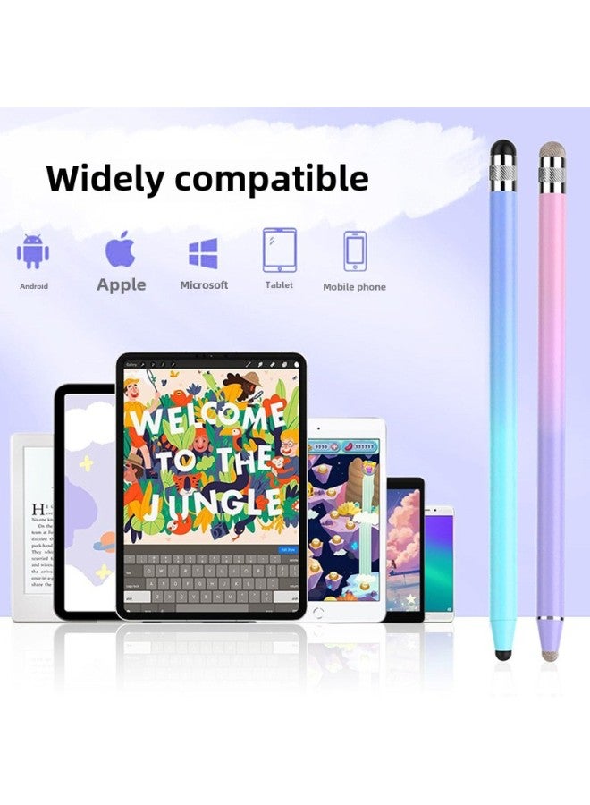 Dual-Head Gradient Universal Capacitive Stylus Pen For Mobile Phones Tablets Apple Touch Screen Huawei Handwriting Stylus Pen-Color:Double Silicone Purple Gradual Powder  - Image 4