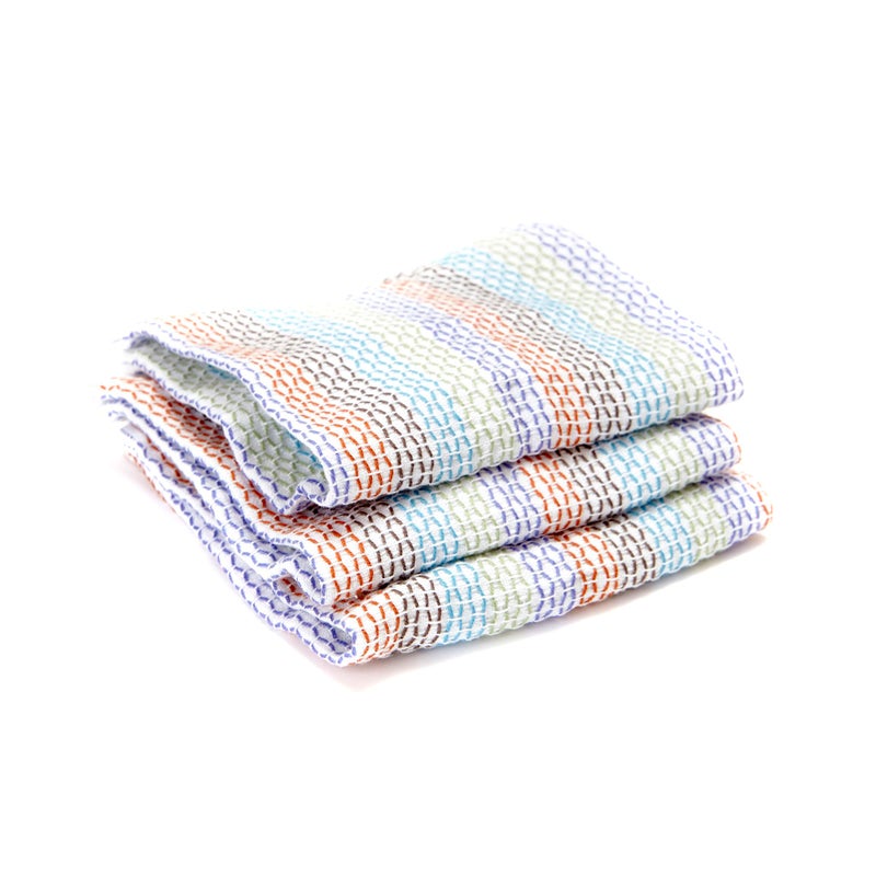 Full Circle Tidy 100% Organic Cotton Dish Cloths, Set of 3, Multicolored - Image 1