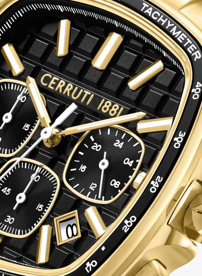 CERRUTI 1881  Casale 44mm Men's Chronograph Watch with Black Silicone Strap for Men | Best Price UAE