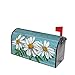 Sweetshow Sweetshow Summer Daisy Flowers Mailbox Cover Vintage Spring Floral Magnetic Mailbox Covers Teal Old Wood Board Mailbox  - Image 2