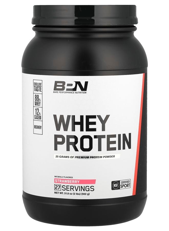 Bare Performance Nutrition Whey Protein Strawberry 2 lbs (902 g)