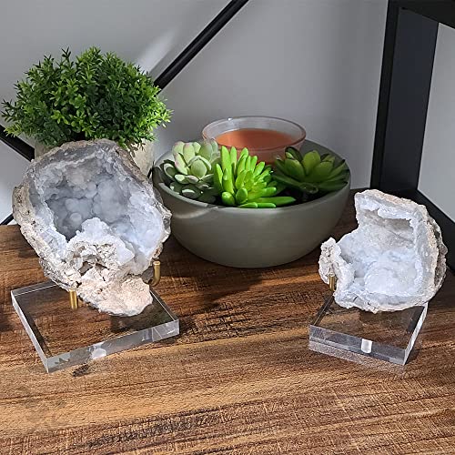 OnFireGuy 4-1/4" Adjustable Acrylic Easel Display Stand for Geodes, Minerals, Fossils & Crystals | 4-1/4 inch Acrylic Easel Display Stand | Showcase Your Treasures with Style and Elegance - Image 2