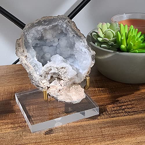 OnFireGuy 4-1/4" Adjustable Acrylic Easel Display Stand for Geodes, Minerals, Fossils & Crystals | 4-1/4 inch Acrylic Easel Display Stand | Showcase Your Treasures with Style and Elegance - Image 3