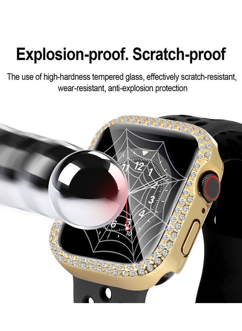 Contex Luxury Bling Diamond Watch Case With Screen Protector Glass 40mm - Black - Image 3