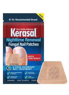 Kerasal Kerasal Nighttime Renewal Fungal Nail Patches - 14 Patch - Overnight Nail Repair for Nail Fungus Damage, 8-Hour Nail Treatment Restores Healthy Appearance  - Image 1
