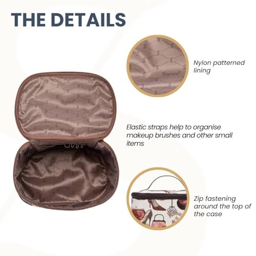 Signare Tapestry Toiletry Bag Makeup Organizer bag for Women with Fashion Boutique Design (TOIL-BOU) - Image 4