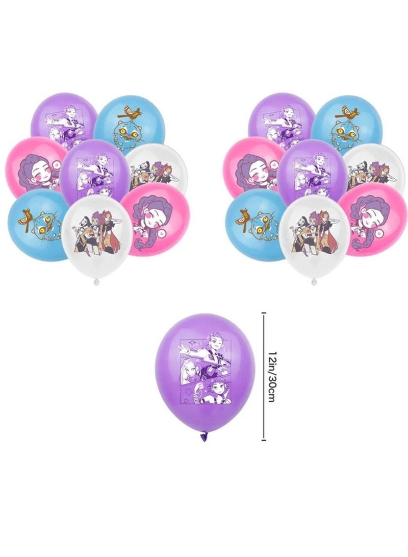 general K-POP: Monster Hunting Girl Group Party Decoration Supplies Scene Setup Birthday Banner - Image 4