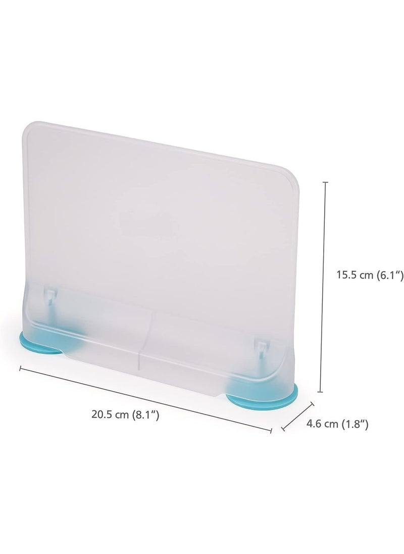 PERDANT - PERDANT FridgeStore UnderShelf Storage Drawer Movable Fridge Shelf Divider Perfect for Refrigerator Compartment Bottles Cans Separators Divider with Suction Cup Fridge Store Shelf Divider - Image 1