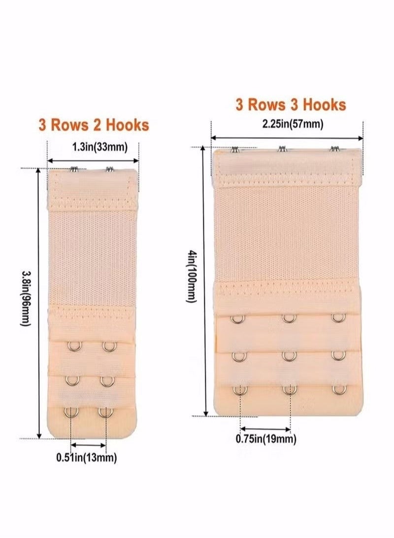 12Pack High Elastic Bra Extension Buckle Set for Women - Bralette Length Adjustment - Bra Back Universal Two and Three Rows - Skin-friendly Fabric - Bra Strap Extender - Image 3