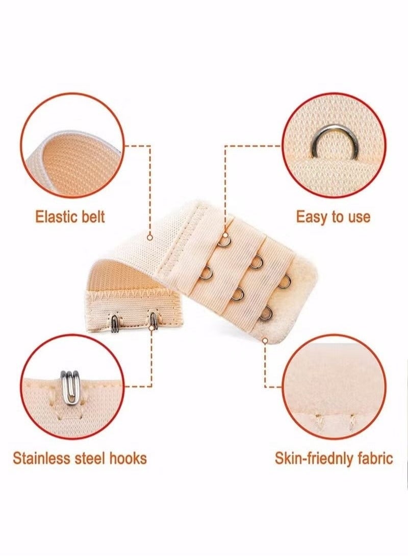 12Pack High Elastic Bra Extension Buckle Set for Women - Bralette Length Adjustment - Bra Back Universal Two and Three Rows - Skin-friendly Fabric - Bra Strap Extender - Image 4