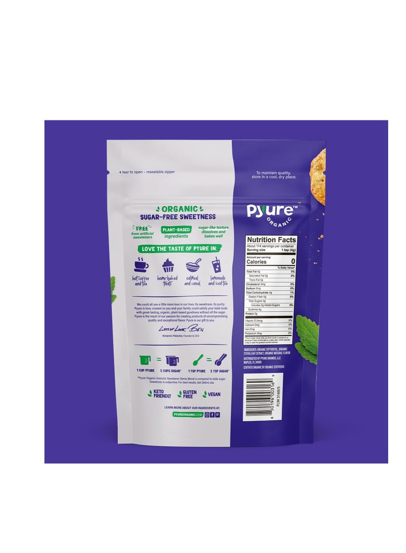 Organic All-Purpose Stevia Sweetener Blend, Granulated Sugar Substitute, 1 Pound (16 Ounce)