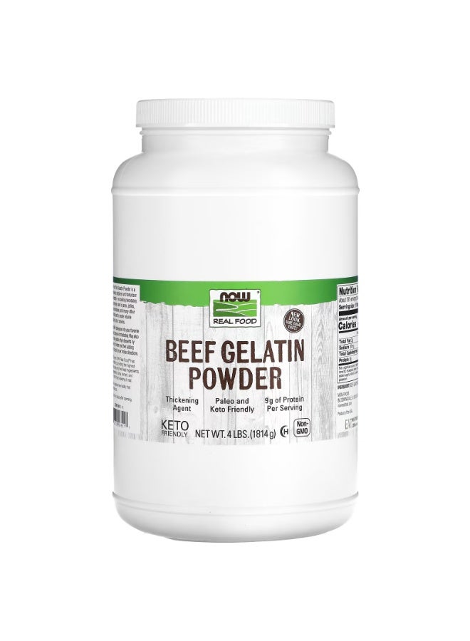 now Real Food, Beef Gelatin Powder, 4 lbs (1,814 g) - Image 1