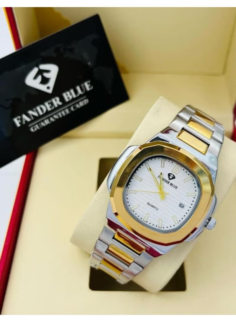 فاندر بلو ساعة رجالية أنيقة بتصميم كلاسيكي فاخر، تُضفي لمسةً أنيقةً على المعصم. من فاندر بلو.