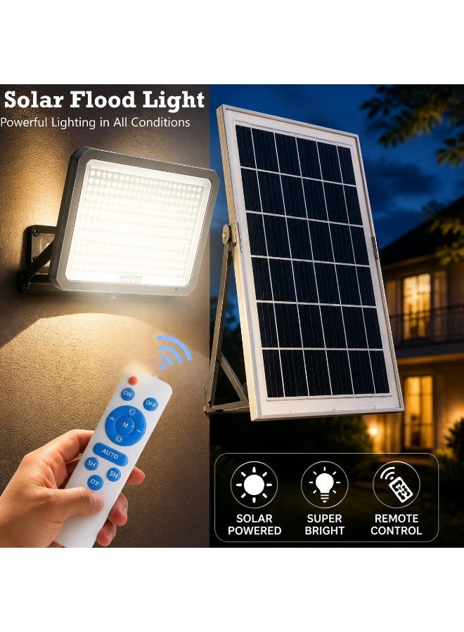100W Solar LED Flood Light , Portable Rechargeable Emergency Work Light with Power Bank, IP66 Waterproof Outdoor Camping Lamp, 5 Light Modes & Adjustable Stand - Image 2