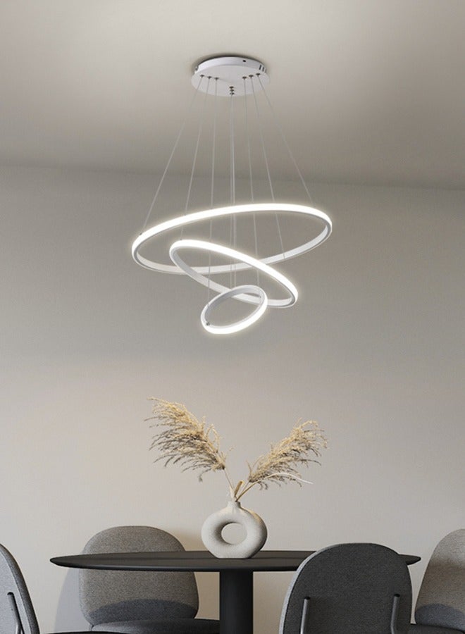 ERENYEA 3 Ring Dining Room Chandelier Light Color Variable Light 60W Ceiling Chandelier For Living Room Bedroom - Image 1