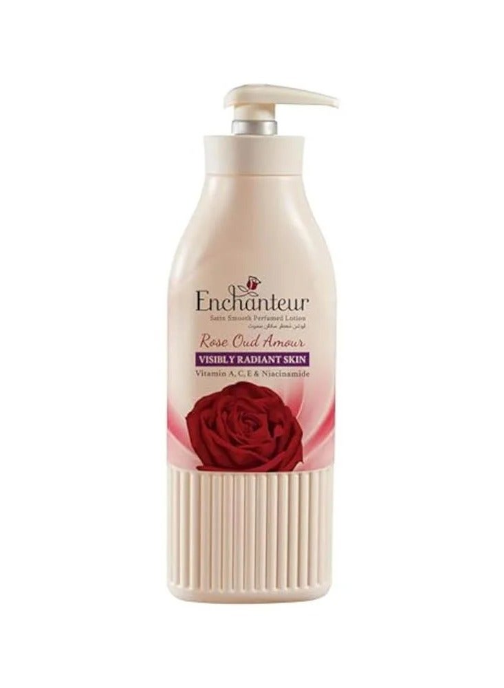 Enchanteur Rose Oud Amour Satin Smooth Perfumed Body Lotion - 500ml - Image 2
