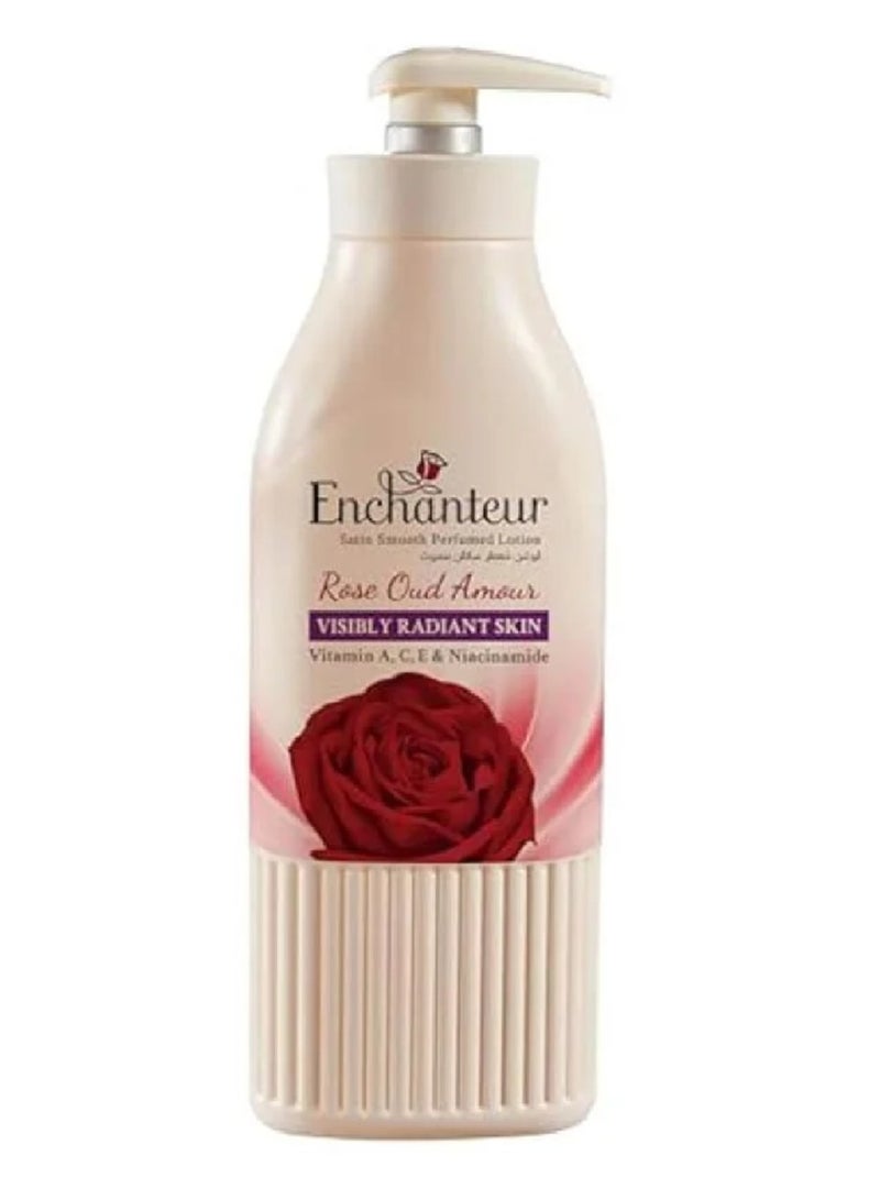 Enchanteur Rose Oud Amour Satin Smooth Perfumed Body Lotion - 500ml - Image 1