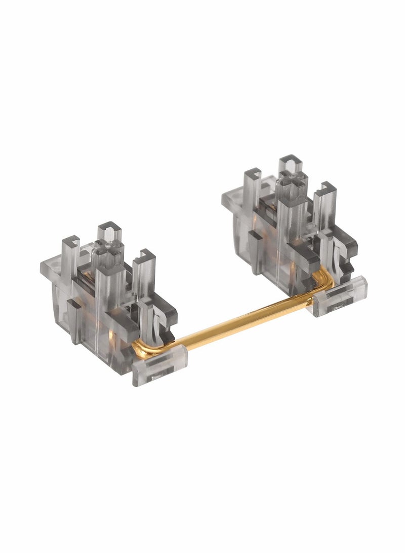 Excefore Transparent Smokey Plate Mount Stabilizer, 2U 6.25U Gold-Plated Wires Compatible with Cherry MX Plate Stabilizers, Smokey Plate Stabs 80% Keyboard Kit - Image 1