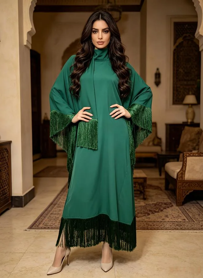 تايك تو جلابية سادة - أخضر زمردي