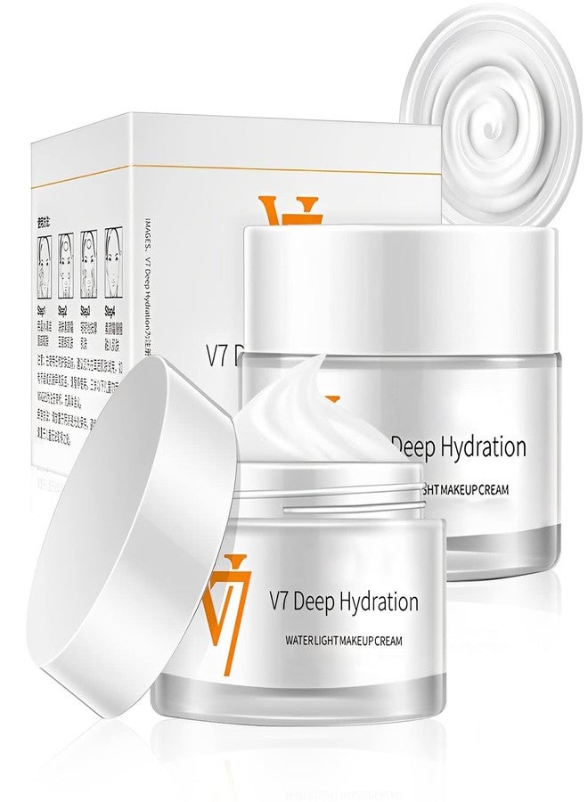Rednow Moisturizing Cream,V7 Deep Hydration Waterlight Makeup Cream, V7 Korea Cream Face Moisturizer for All Skin Type,Natural Cream Young Skin Water(2 PCS) - Image 1