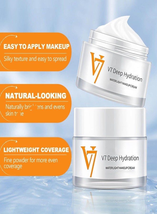 Rednow Moisturizing Cream,V7 Deep Hydration Waterlight Makeup Cream, V7 Korea Cream Face Moisturizer for All Skin Type,Natural Cream Young Skin Water(2 PCS) - Image 4