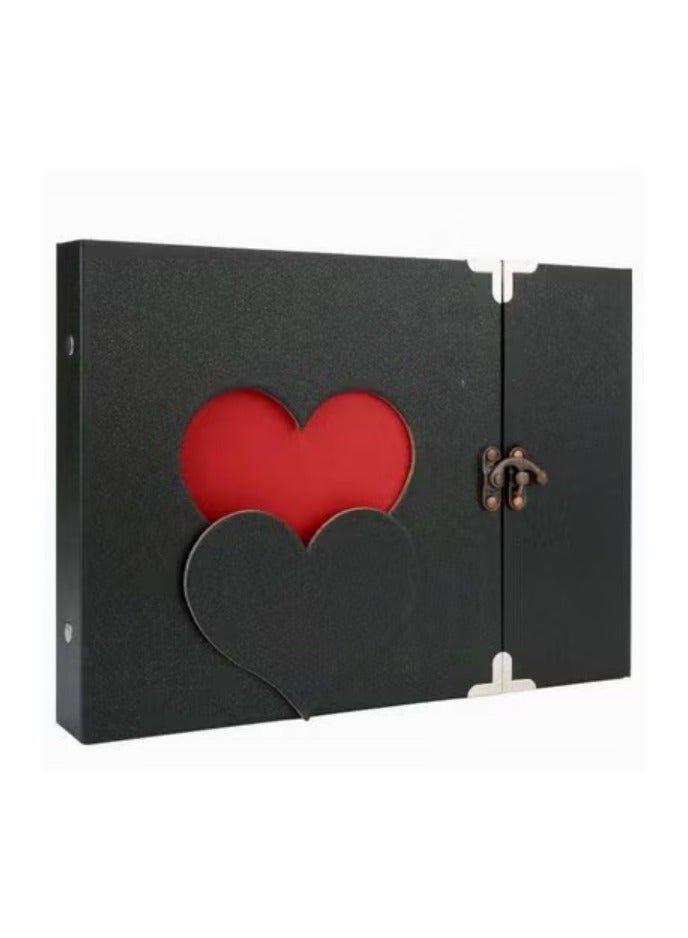 Nariele 10Inch Vintage Hollowed Heart Shape Photo Image Album Scrapbook Memory - Image 1