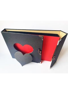 KUYING 10Inch Vintage Hollowed Heart Shape Photo Image Album Scrapbook Memory  - Image 2